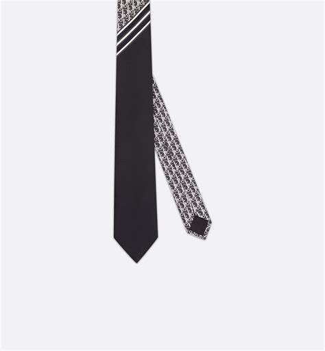 black wires dior|Striped Dior Oblique Tie Black, White and Gray Silk.